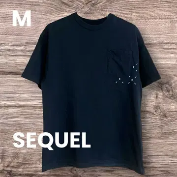 [새상품급] SEQUEL 시크엘 T셔츠 M 블랙 포켓 로고 일본제