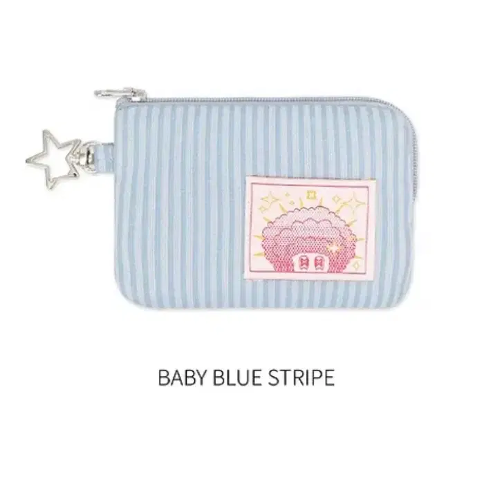 미개봉) 무음 퍼피 카드 포켓 지갑 baby blue stripe