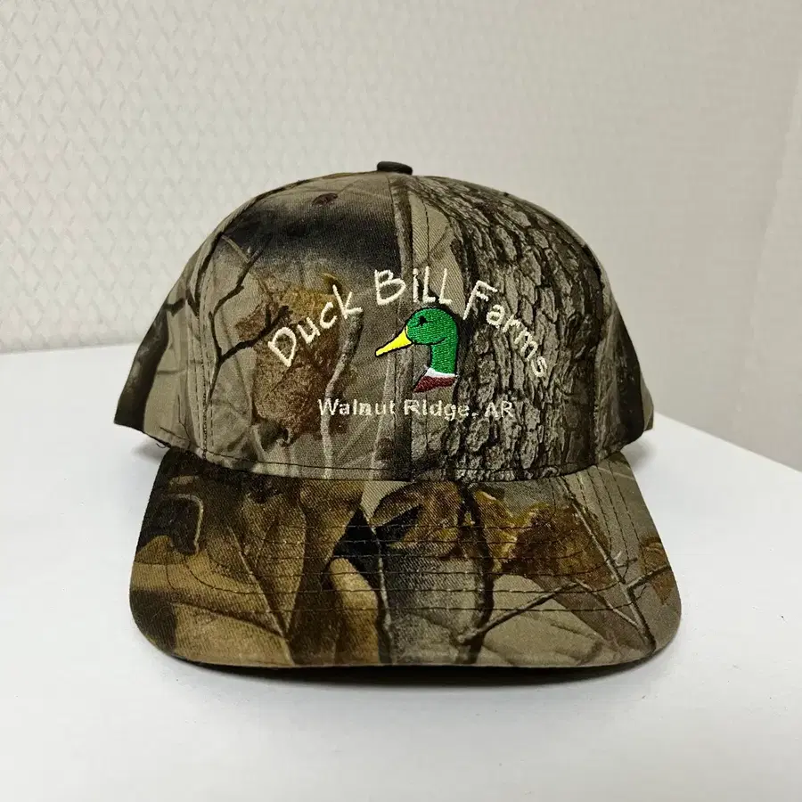 [Made in USA] 빈티지 리얼트리 카모 오리 자수 스냅백