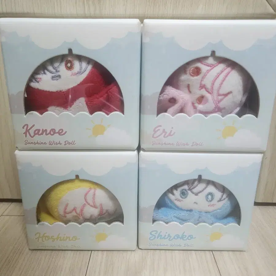 블루아카이브 카페 메모리얼 호시노,시로코,에리,카노에 날씨인형 미개봉