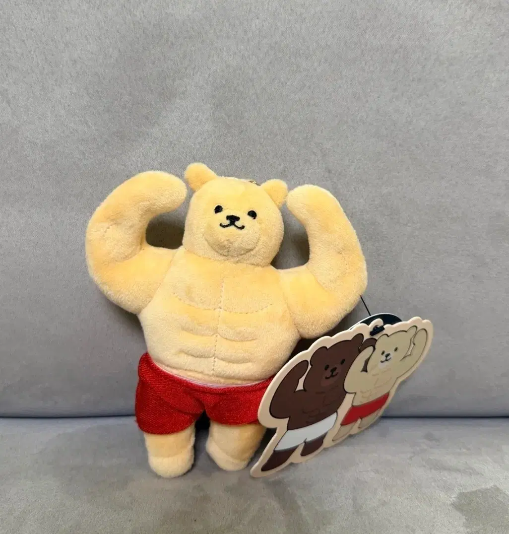 프로틴 베어 근육 곰돌이 키링 인형