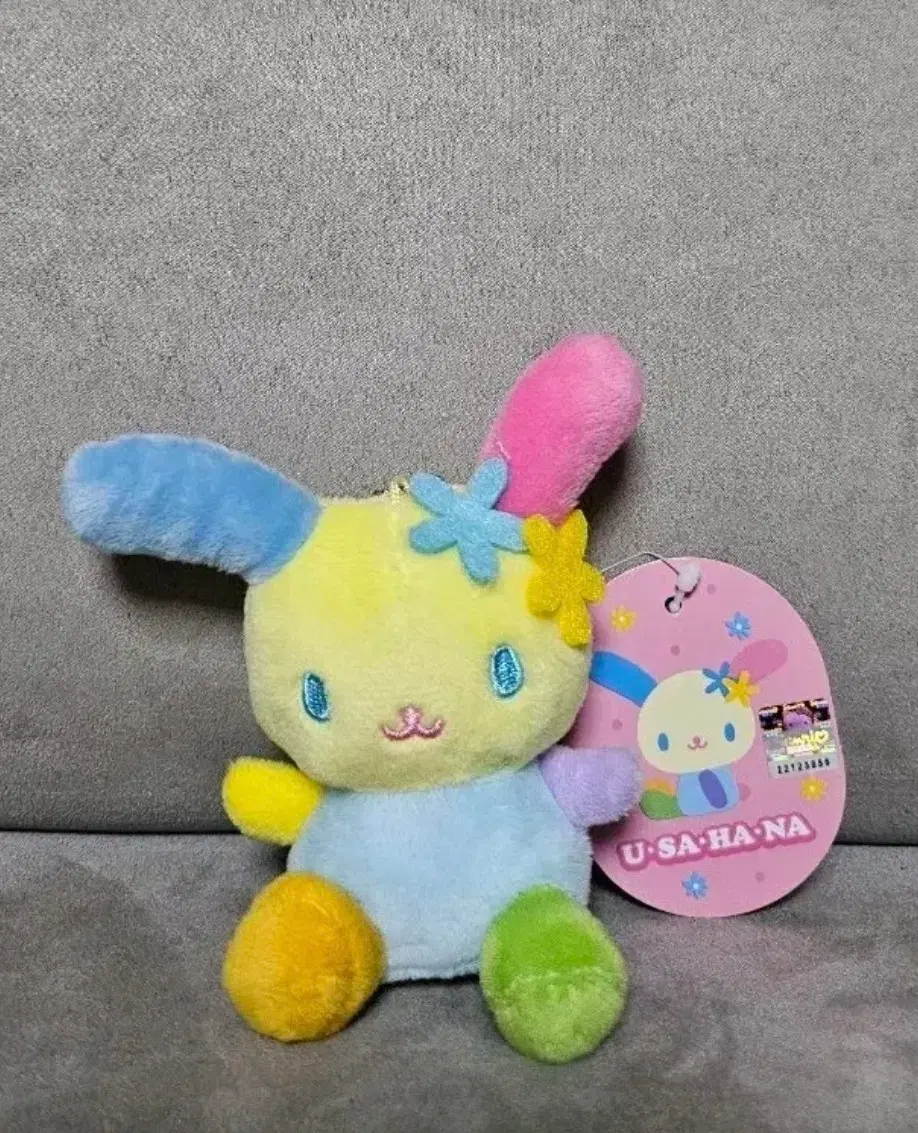 정품 산리오 핑거 퍼펫 우사하나 8cm 키링 인형