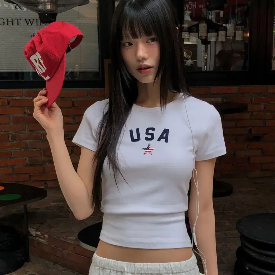 후아유 USA 반팔 티셔츠 m