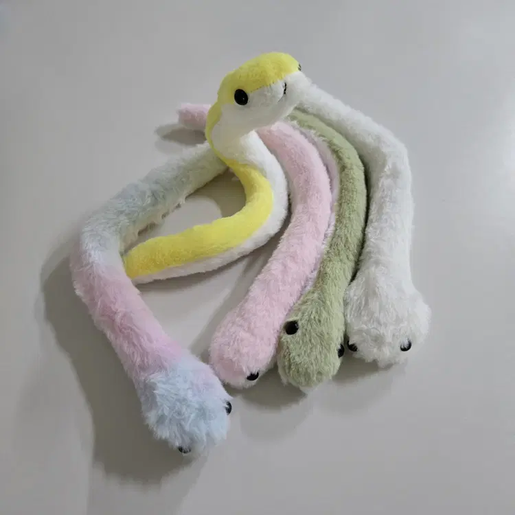 컬러 뱀인형 / 38cm 핑크 무지개 레인보우 칼라