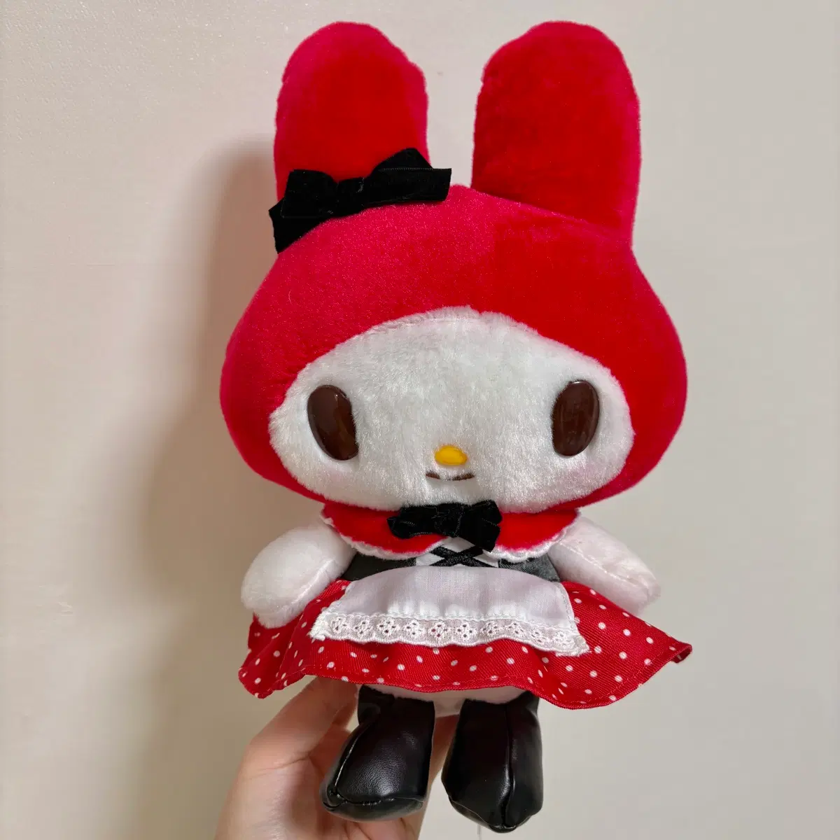 산리오 레트로 레드 마이멜로디 누이구루미 인형 빨마