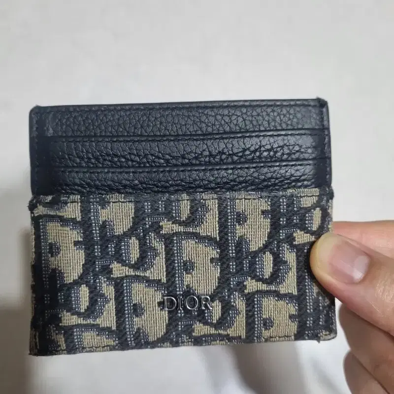 디올 오블리크 카드지갑 베이지