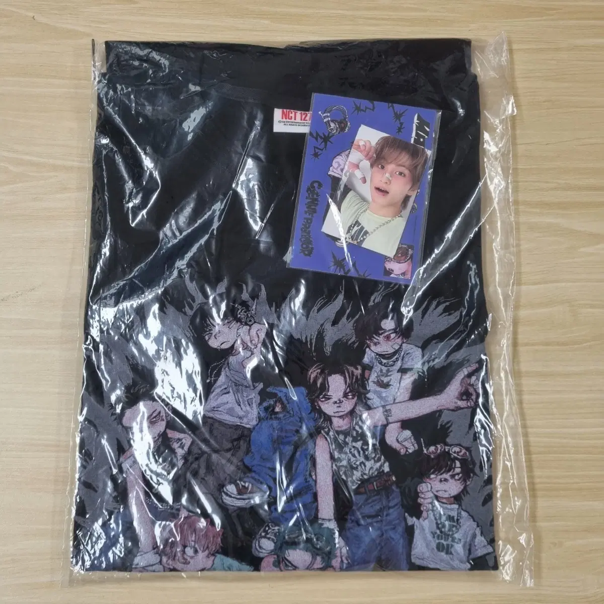 NCT 엔시티 마크 시즌그리팅 배틀코드 포토카드 포함 티셔츠 미개봉