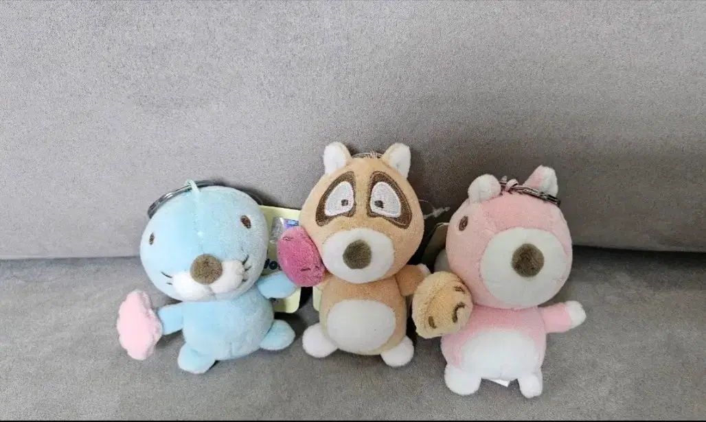 정품 보노보노 너부리 포로리 (모찌) 8cm 키링 인형