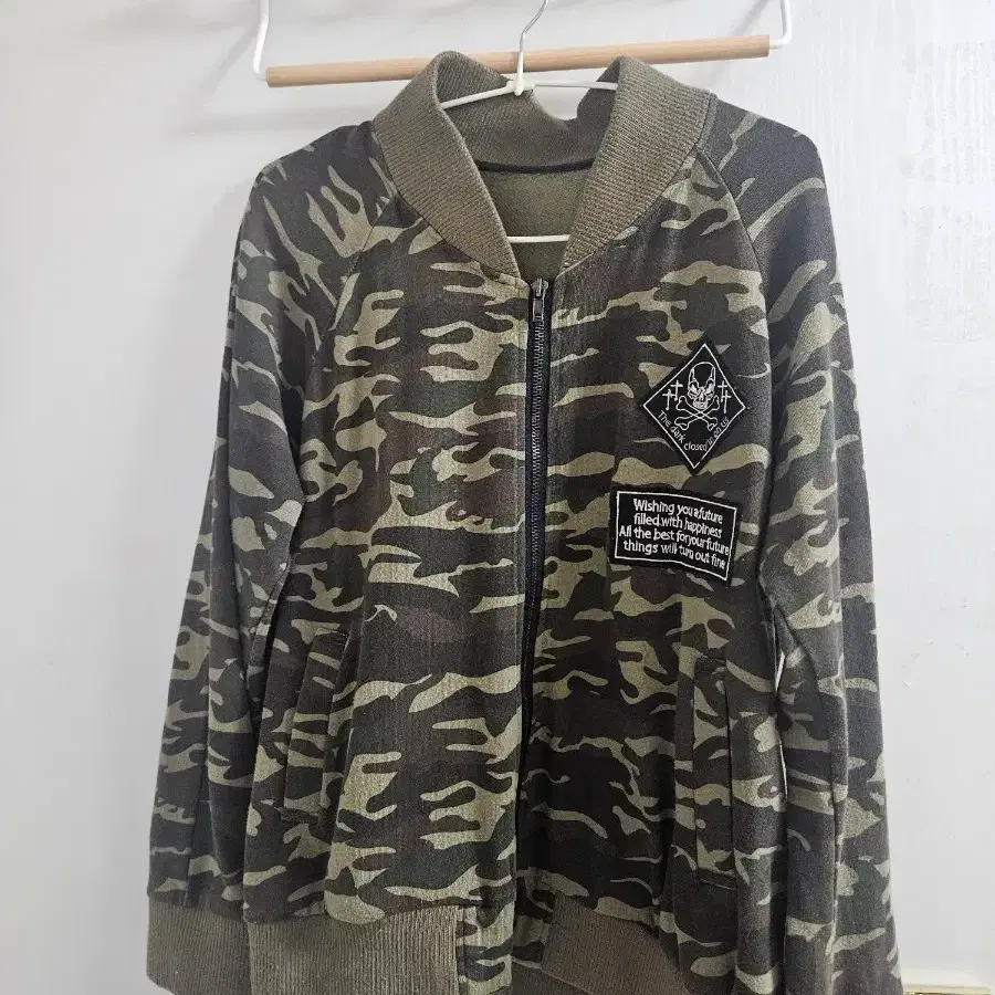 빈티지 카모 집업