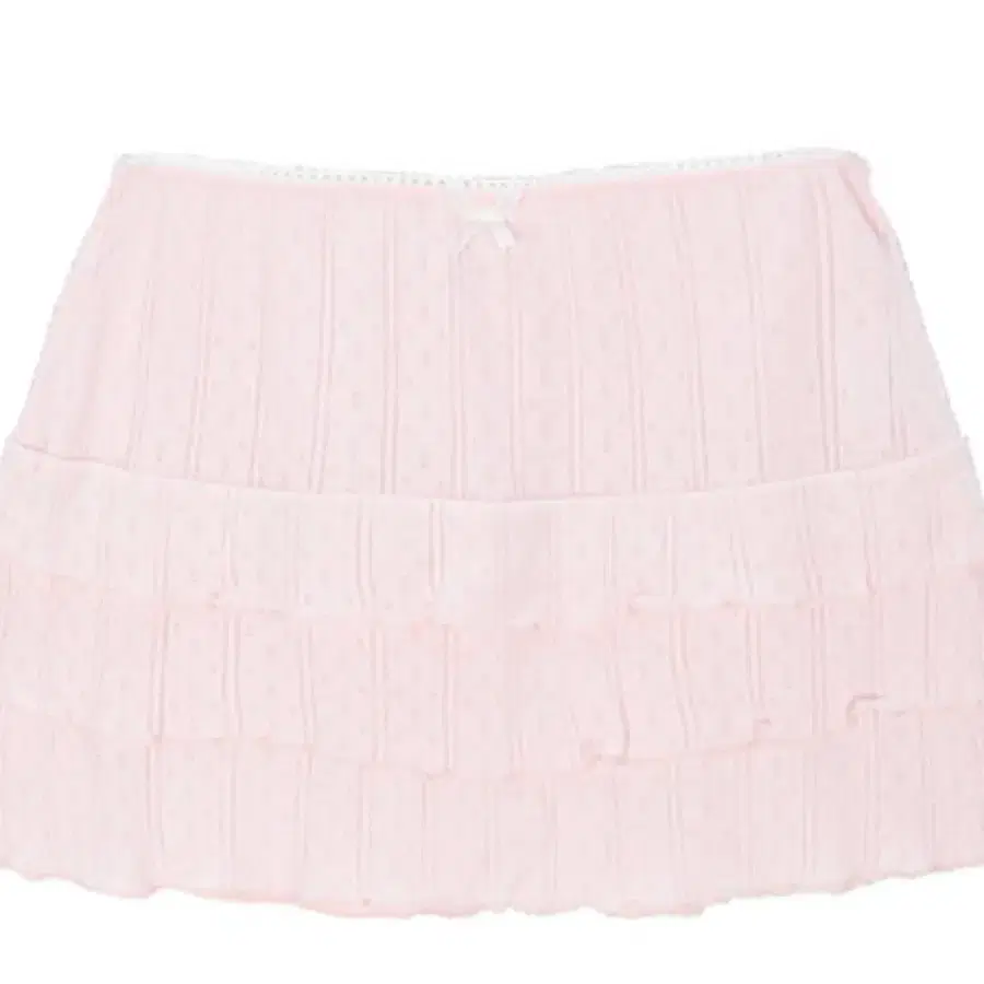 에즈이프캘리 LOVELY EYELET CANCAN MINI SKIRT 핑크