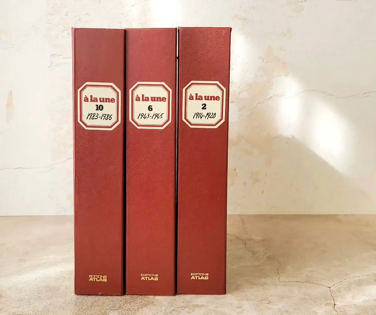 프랑스 오리지널 빈티지 신문 컬렉션 3권