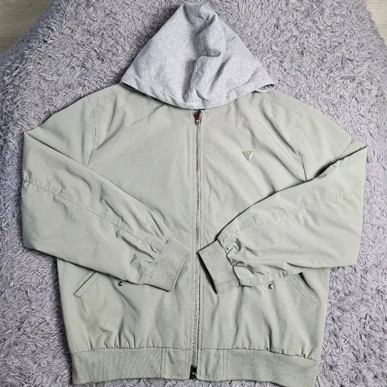(P)게스 후드 집업 자켓 라이트 그린 2XL