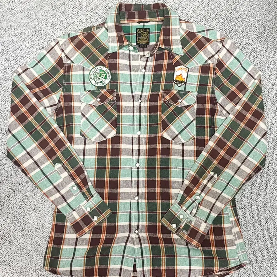 L)Lucky store 플라넬 웨스턴 셔츠