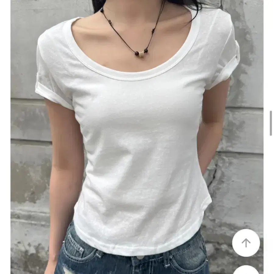에이블리 코이뮤 롤업 반팔티