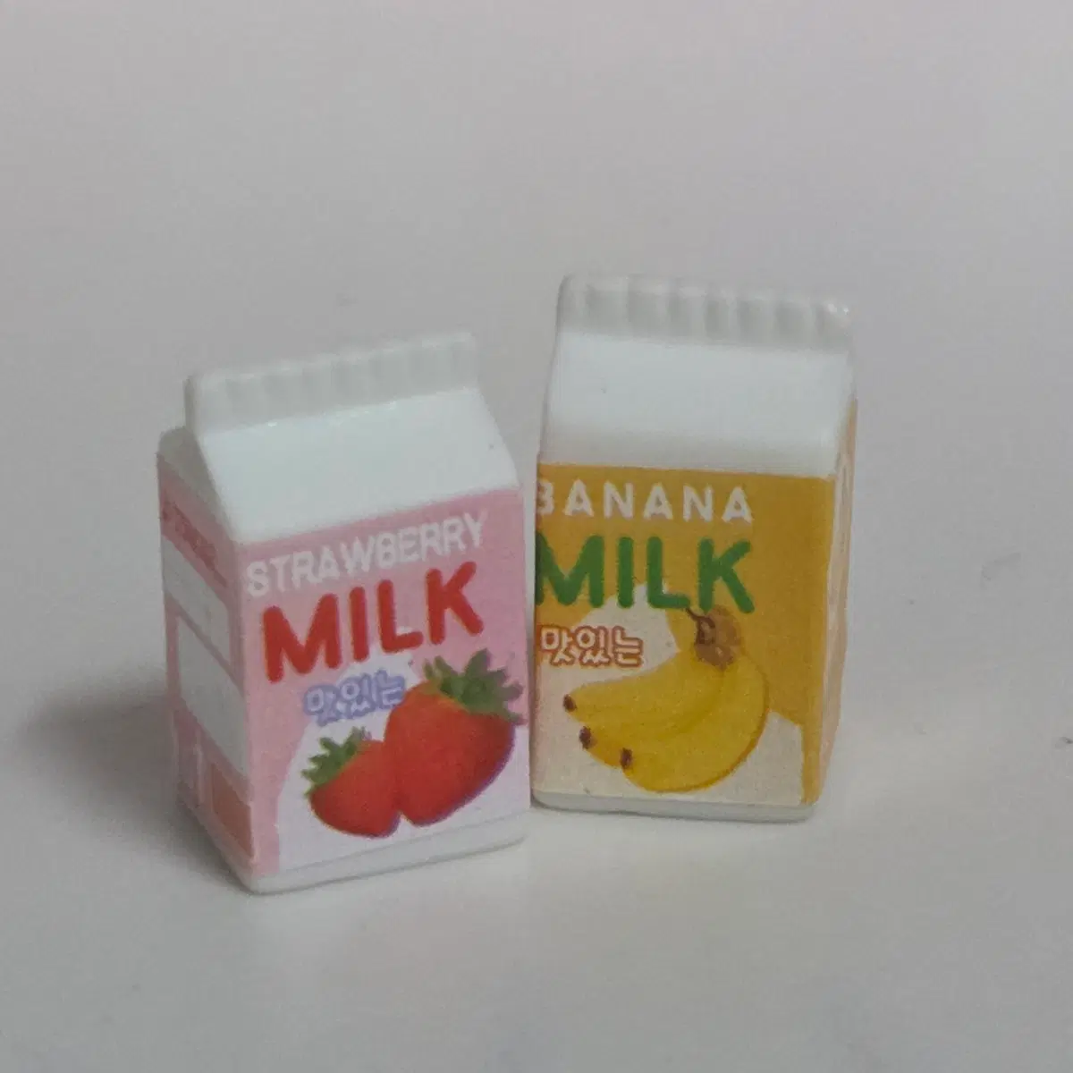 딸기우유 바나나우유 미니어처 2개 세트