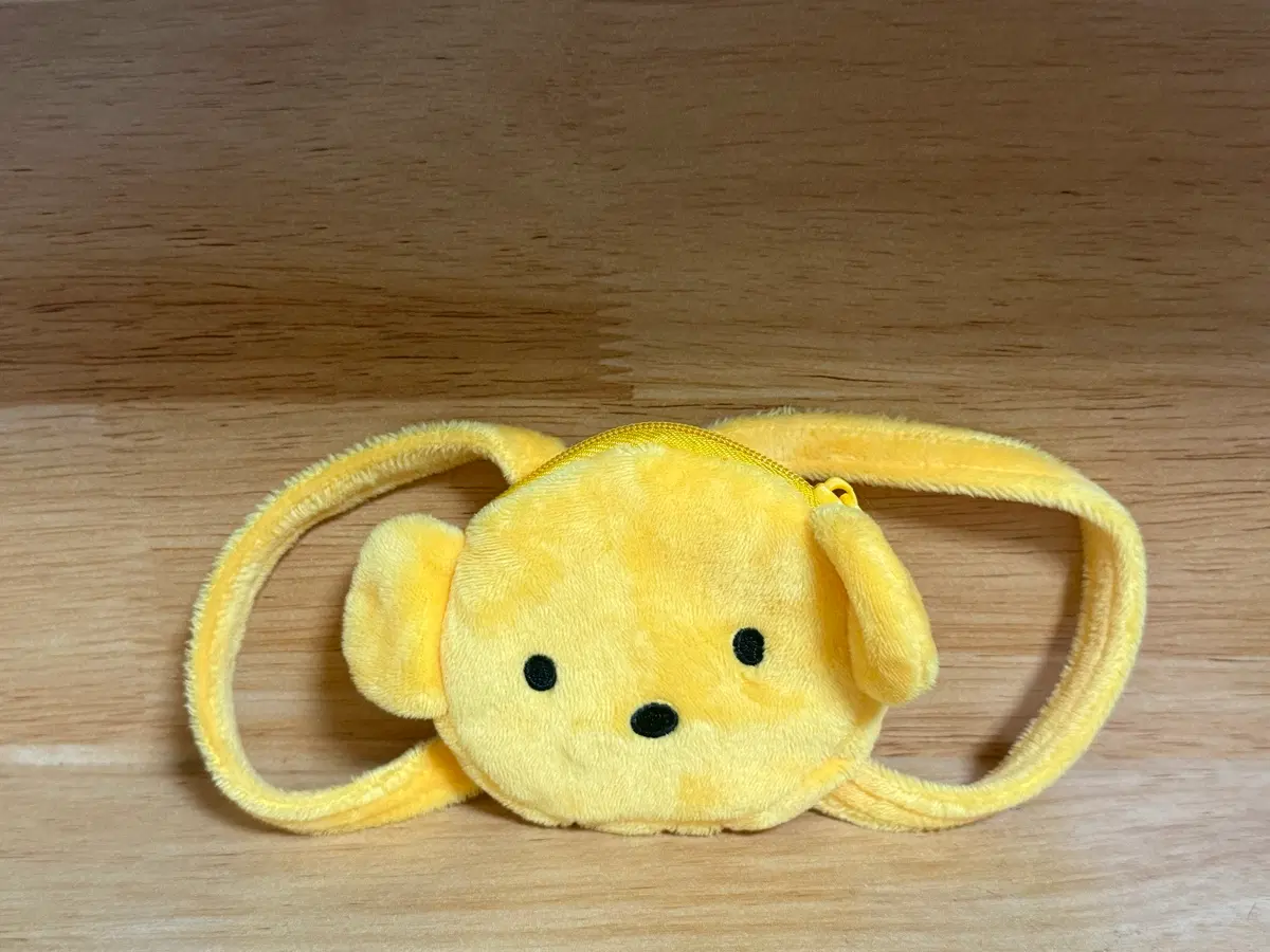 미피 노란 곰 미니 파우치 가방 수납 새상품