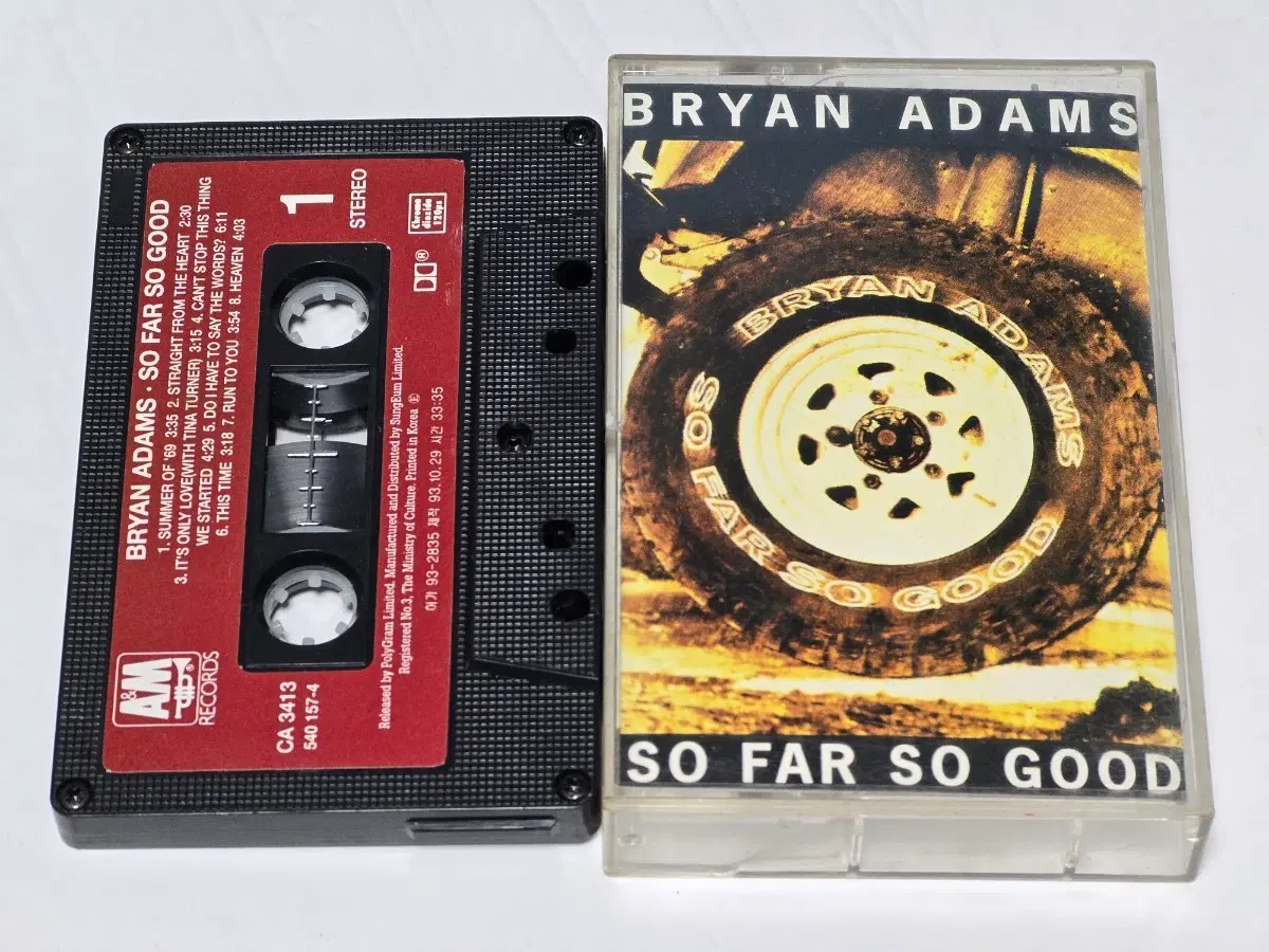브라이언 아담스 (Bryan Adams) - So Far So Good 카세트테이프