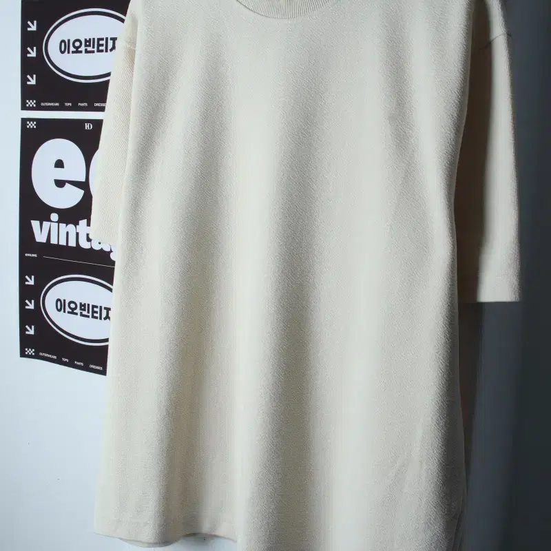 (XL) 자라 반팔 티셔츠 아이보리 무지 놈코어-H36436