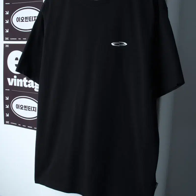 (XL-2XL) 오프닝 프로젝트 반팔 티셔츠 스몰로고 블랙-H36471