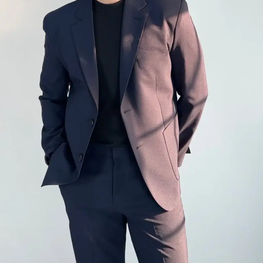 네이비 투버튼 정장 세트