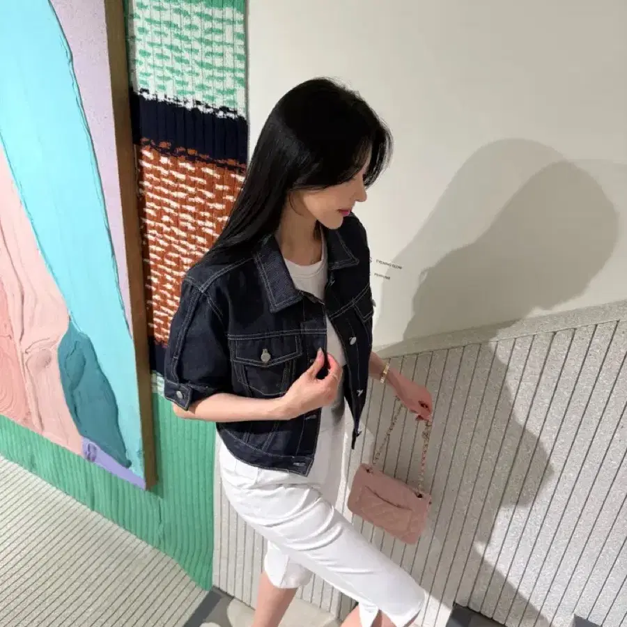 새상품) 26/신상 스티치 논페이드 데님자켓 고퀄O