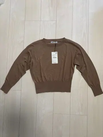ZARA 자라 여성용 긴팔 니트 스웨터 S 브라운 택 포함 새상품