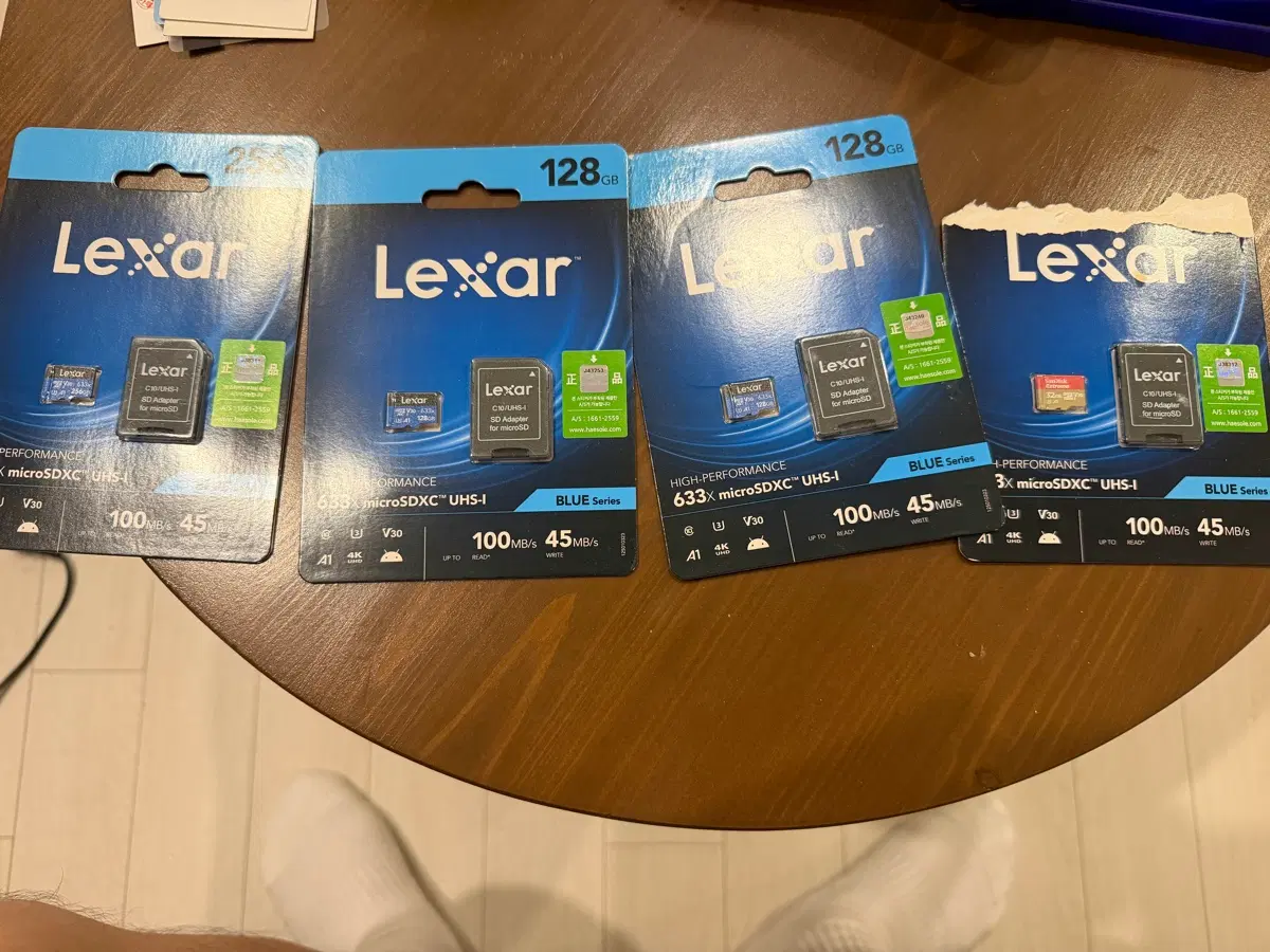 Lexar 256/128GB Micro SD 카드 (633x)