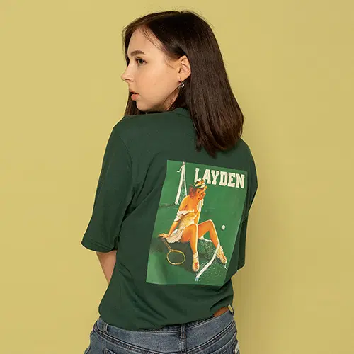 [새상품] 레이든 티셔츠 L사이즈 TENNIS PINUP S/S TEE-GREEN