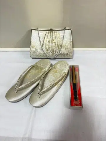 L 사이즈 24.5cm 조리 백 세트 샴페인 골드 한 번 사용한 새상품급