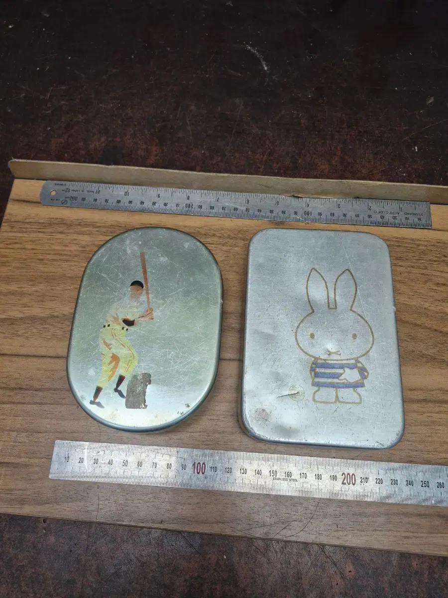 1970-80년대 사용제 미피 + 야구선수 양은 도시락 2점 이롹ㄹ