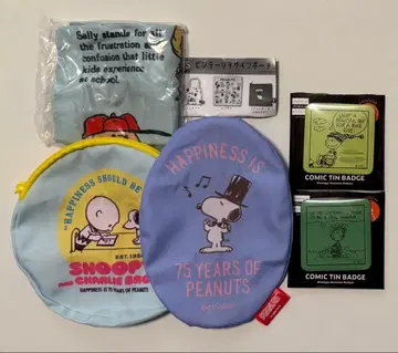 PEANUTS 스누피 파우치 캔뱃지 캡슐 토이
