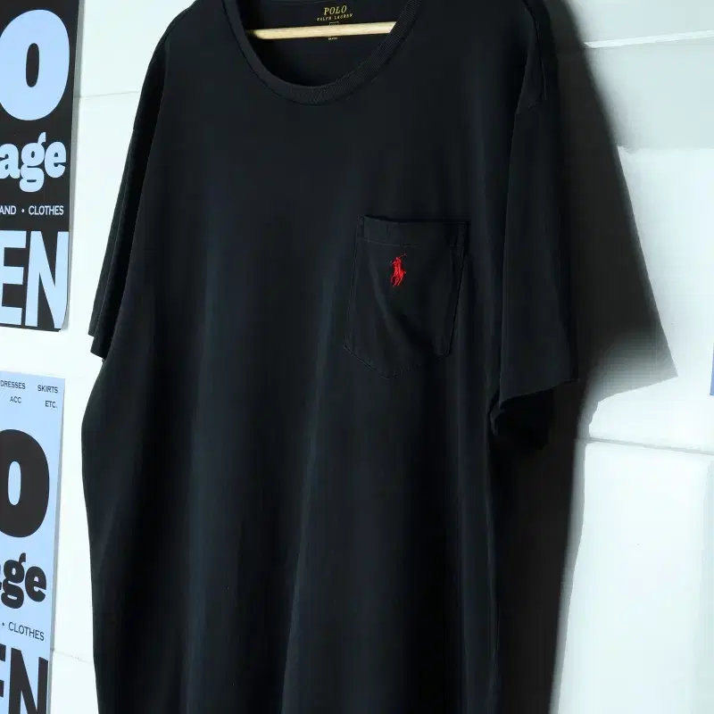 (XL-2XL) 폴로 랄프로렌 반팔 티셔츠 USA 블랙-H36396