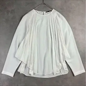 ZARA 플리츠 래글런 슬리브 풀오버 블라우스 셔츠 상의