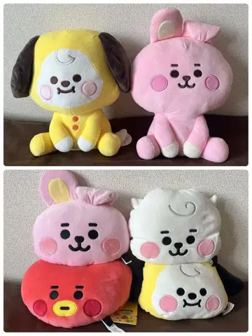 BTS BT21 봉제 인형 헤드 쿠션 6점 묶음 판매