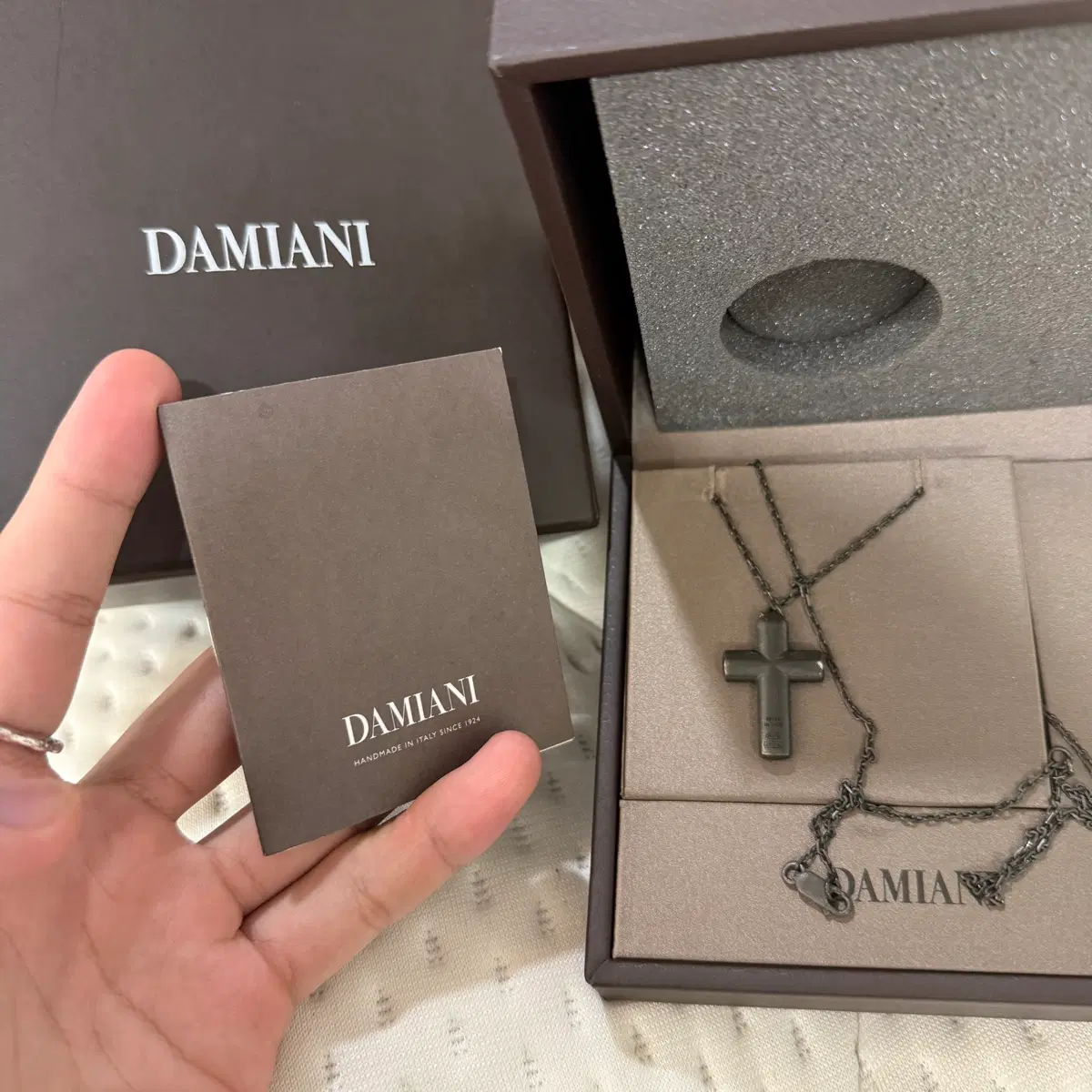 다미아니 메트로폴리탄 다이아몬드 블랙 실버 목걸이