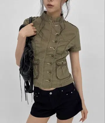오늘만 가격 인하 미사용 새상품 Blackup 알덴 코튼 반팔 자켓 s