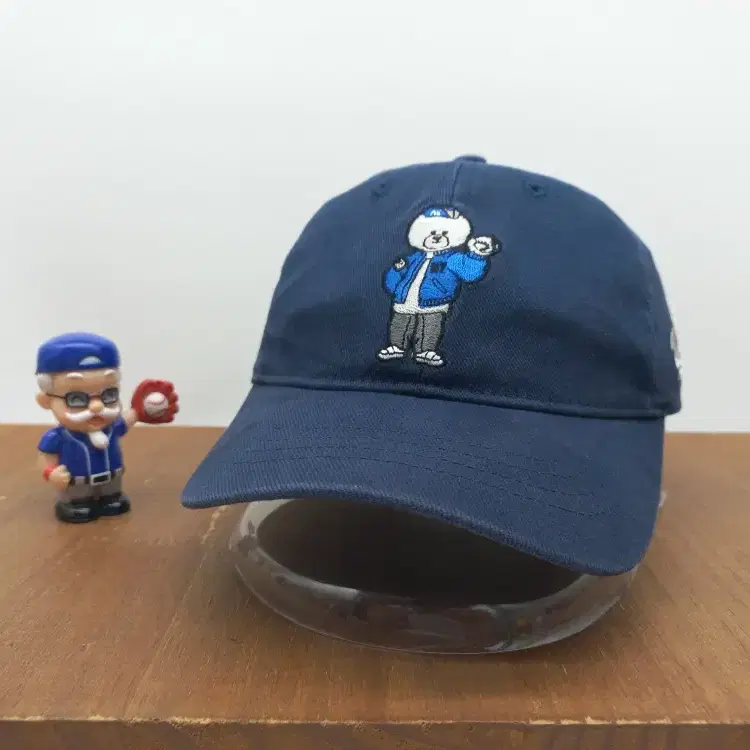 MLB 키즈 케릭터 자수 로고 야구 모자 아동 볼캡 네이비