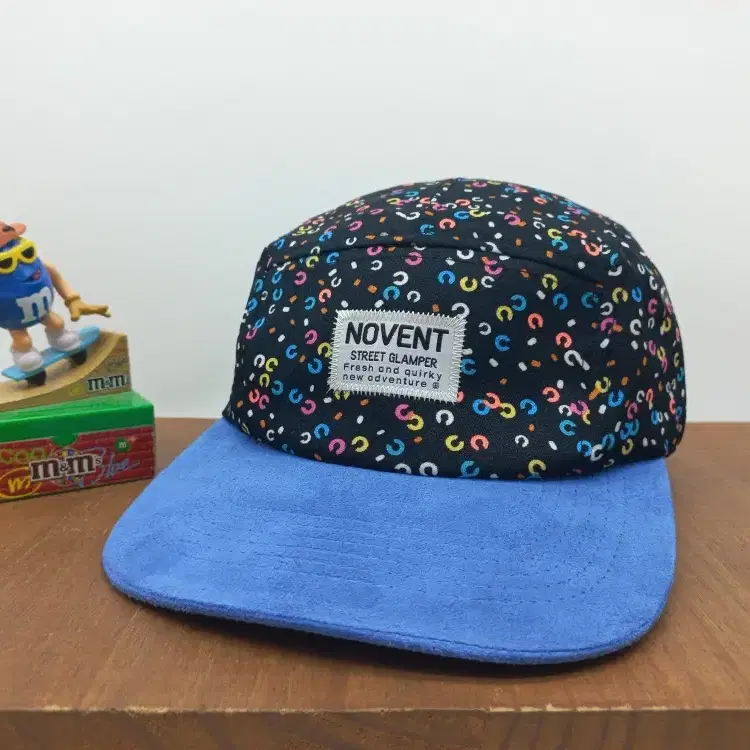 노벤트 NOVENT 스트리트 글램퍼 캠프캡 모자 네온 블랙 블루