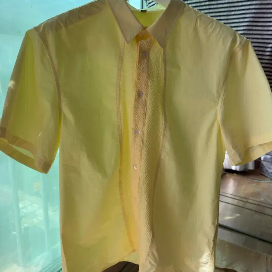 요석 YOSUK Curve panel shirts(Yellow)