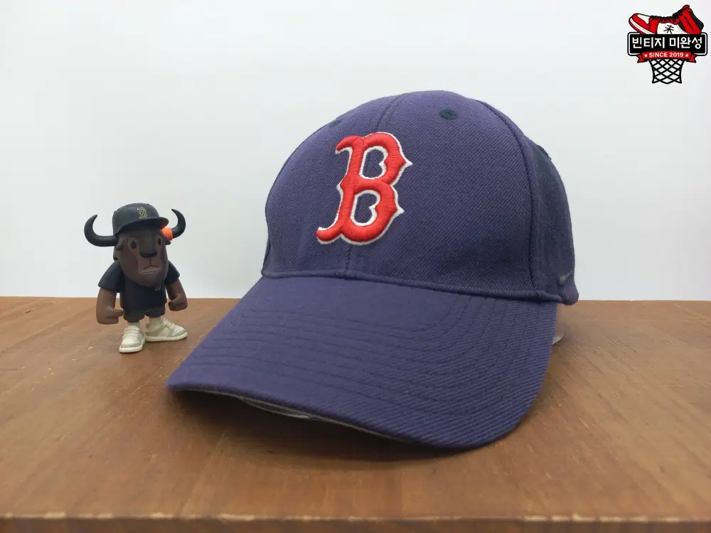 Y2K 올드 나이키 MLB 보스턴 레드삭스 제뉴인 머천다이즈 야구 모자 볼캡 네이비