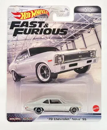 MATTEL HOTWHEELS PREMIUM HCP14 '70 Chevrolet Nova SS/실버 5/5