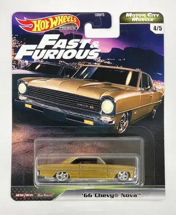 MATTEL HOTWHEELS 모터 시티 머슬 패스트&퓨리어스 '66 쉐비 노바 4/5