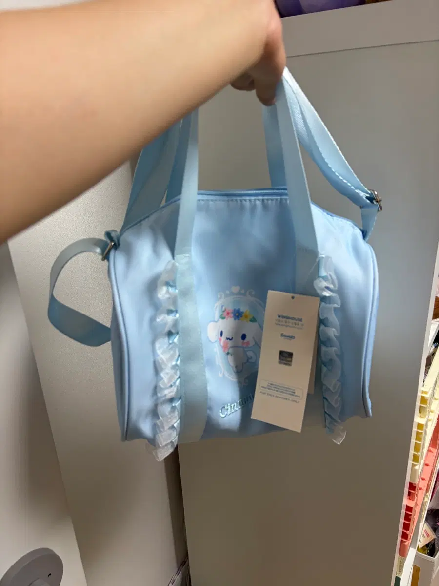 산리오 시나모롤 블루 토트백