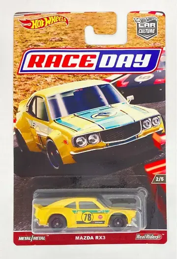 MATTEL RACE DAY HOTWHEELS MAZDA RX3#78 2/5