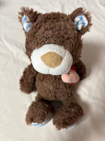 곰 베어 봉제 인형 물고기 포함 브라운 NICI 35cm