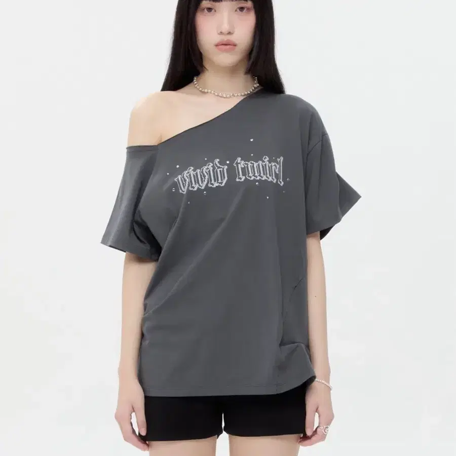 타입서비스 오프숄더 차콜