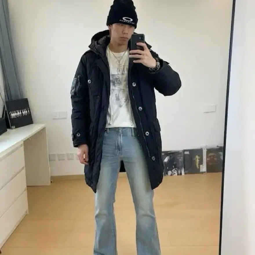 폴로 랄프로렌 멀티포켓 후드 롱 패딩