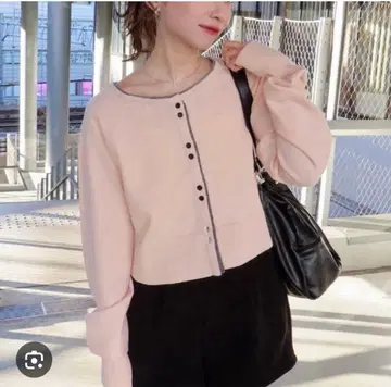 kastane 레이어드 배색 가디건