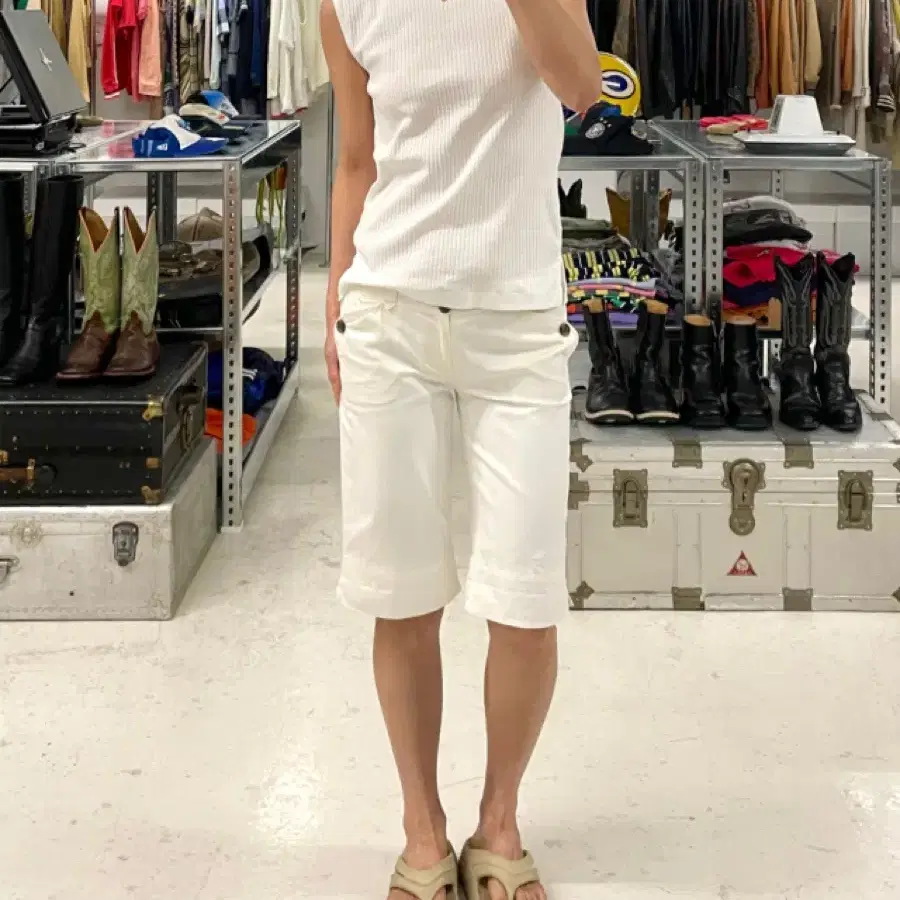 버버리 블루라벨 카프리팬츠