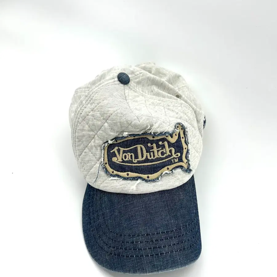 [Von Dutch] 본더치 데님 배색 패치 볼캡
